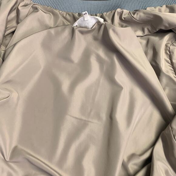 MAISON MARGIELA Size S Blue Grey Contrast Trim Satin Bomber Jacket - Picture 11 of 13